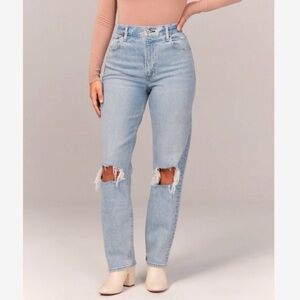 Abercrombie 4 Short (27S) 90s Straight Ultra High Rise Curve Love Women’s Jeans